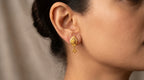 Golden Fern Drop Earrings