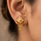 Royal Blossom Geometric Earrings