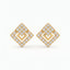 Dual Tone Teardrop Stud Earrings