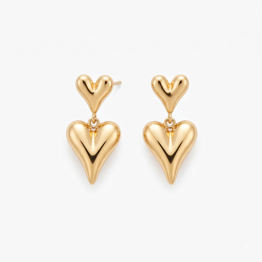 Double Heart Harmony Earrings