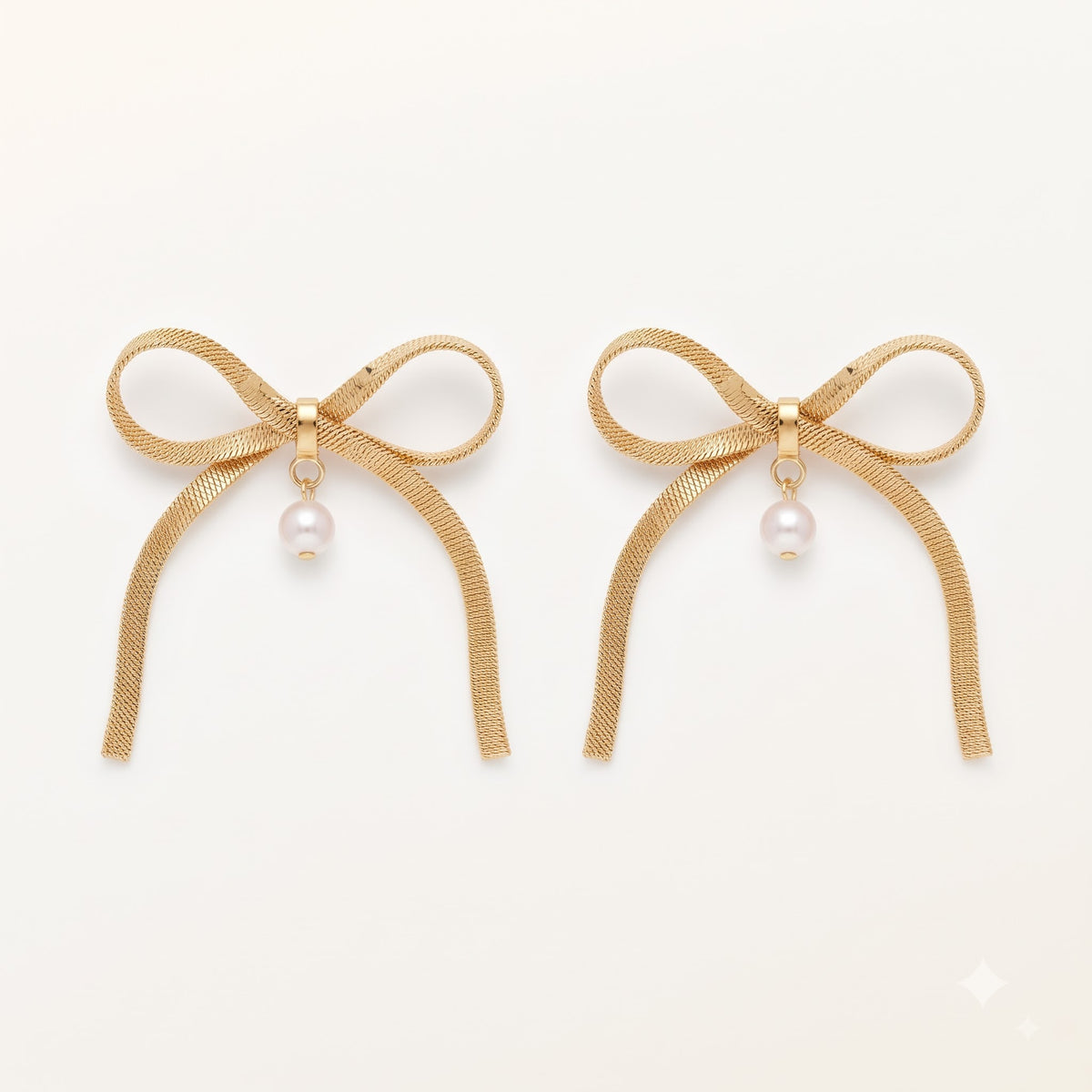 Golden Bow Earrings