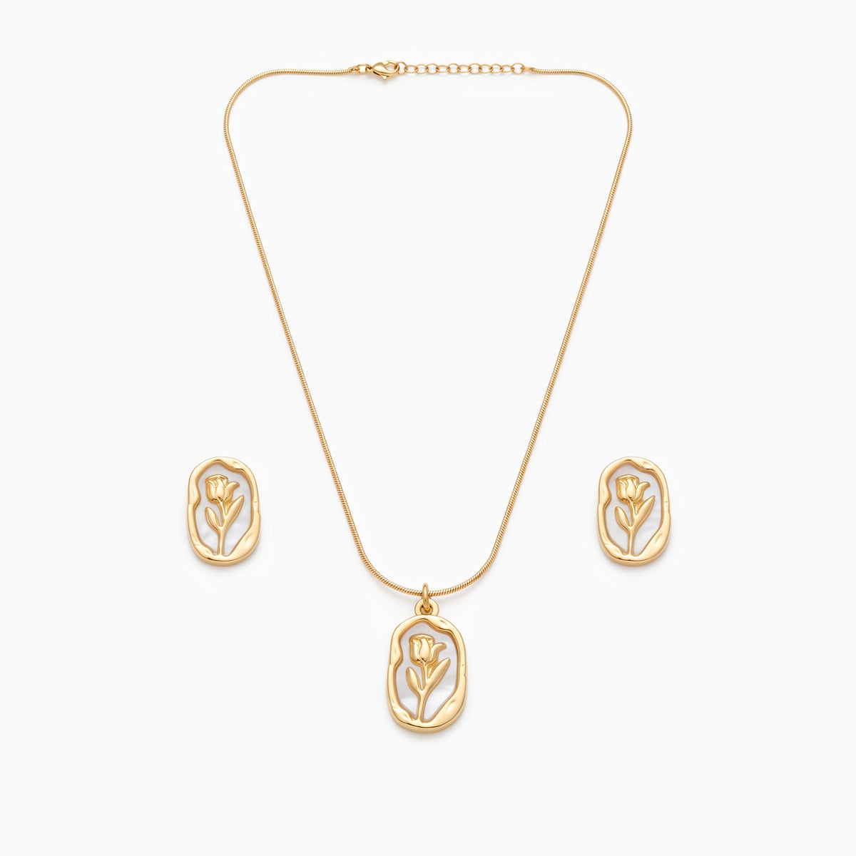 Golden Rose Elegance Necklace Set