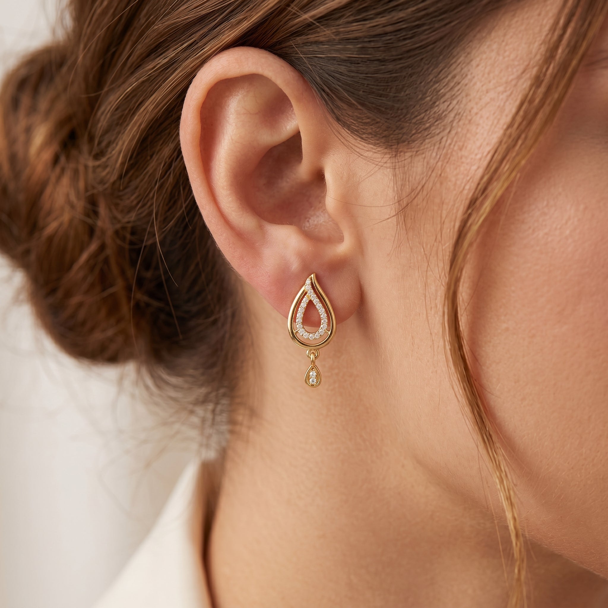 Teardrop Crystal Dangle Earrings