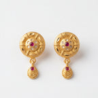 Ruby Bloom Drop Earrings