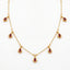 Ruby Teardrop Charm Chain Necklace