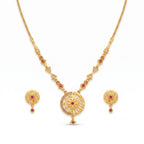 Ruby Heritage Wheel Pendant Necklace Set