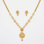 Pearl & Filigree Teardrop Pendant Necklace