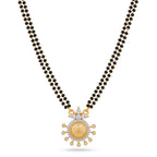 Floral Sunburst Mangalsutra with American Diamonds