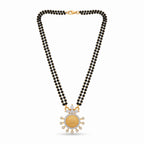 Floral Sunburst Mangalsutra with American Diamonds