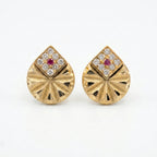 Royal Sunburst Crystal Stud Earrings