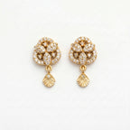 Royal Blossom Sparkle Drop Earrings