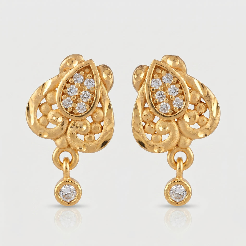 Teardrop Sparkle Designer Earrings