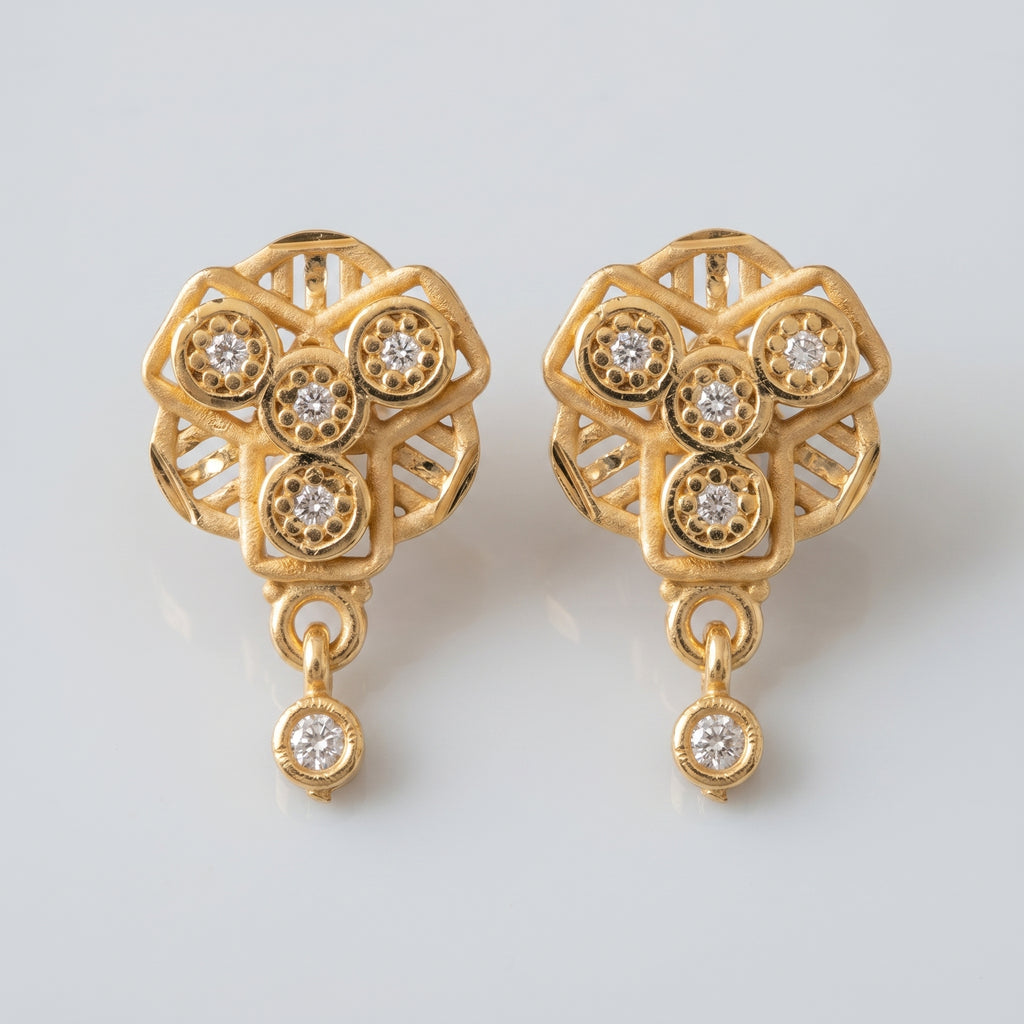Floral Sparkle Drop Earrings
