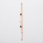 Rose Gold Double Heart Bracelet