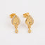 Golden Charm Floral Drop Studs