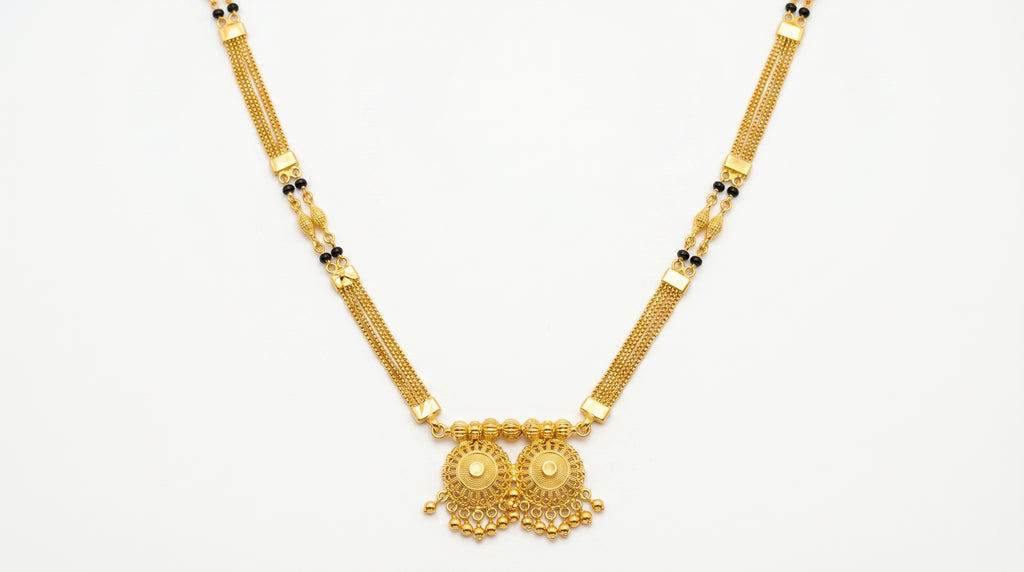 Aarvika Royale Long Mangalsutra – Premium 24K Gold Plated Traditional Necklace