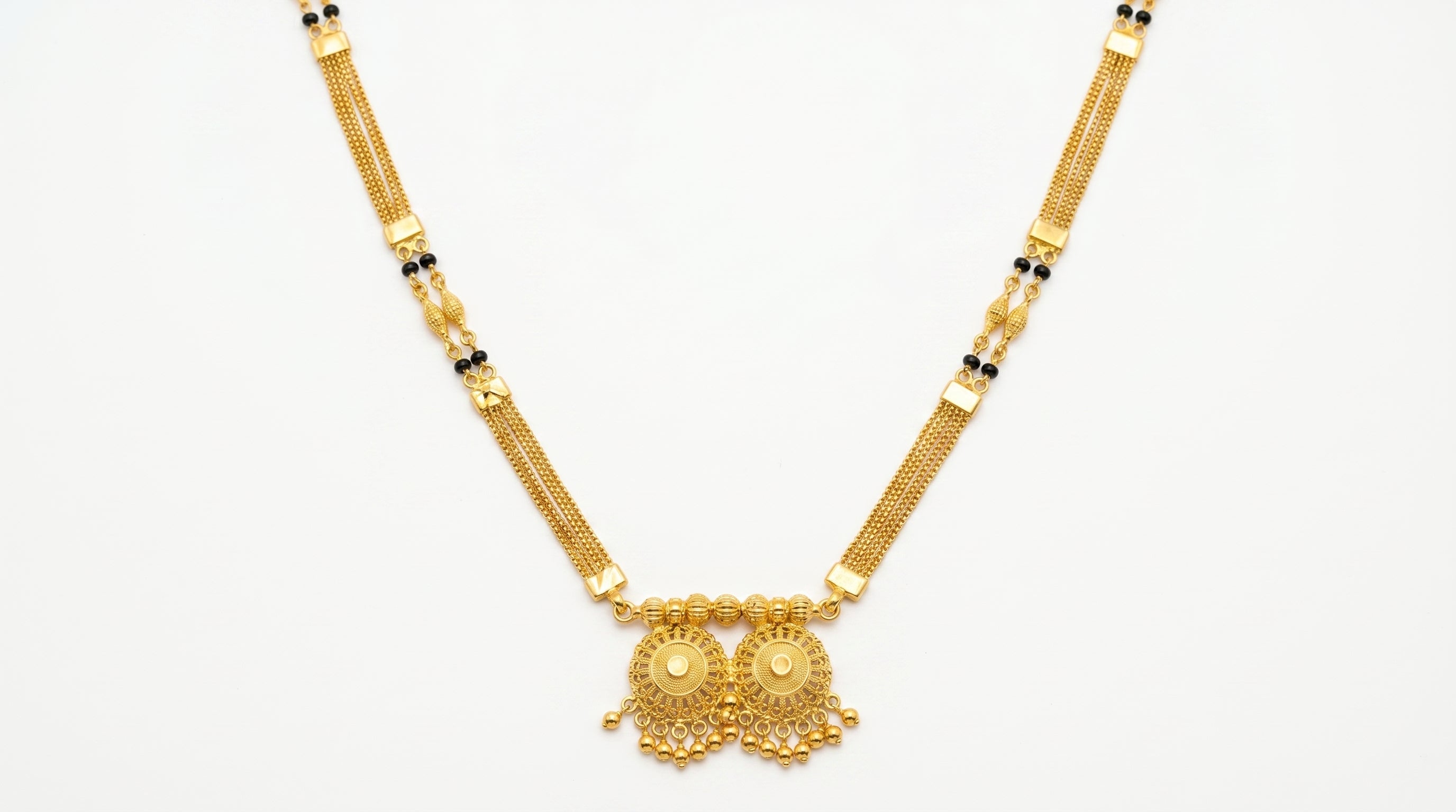 Aarvika Royale Long Mangalsutra – Premium 24K Gold Plated Traditional Necklace
