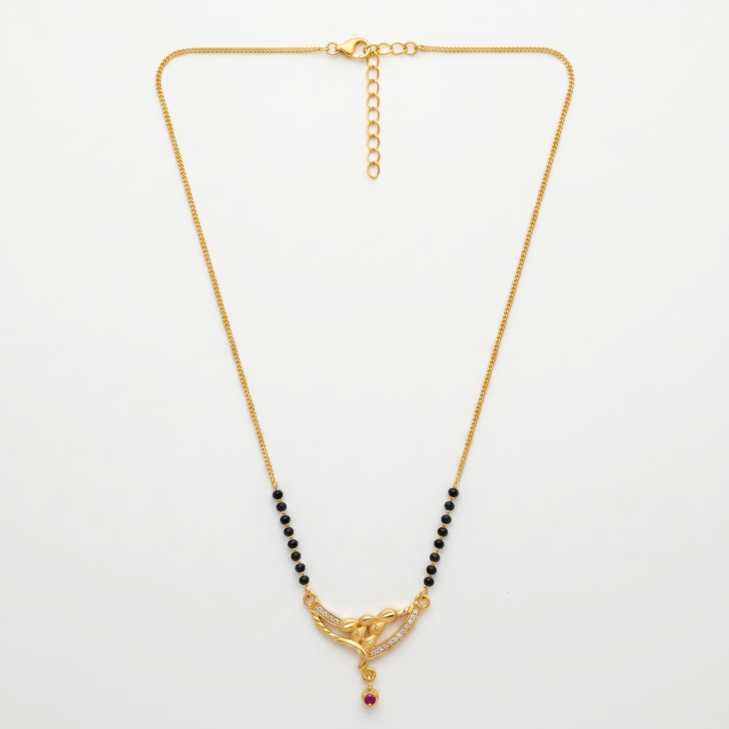 Royal Leaf Elegance 24K Gold Plated Premium Mangalsutra