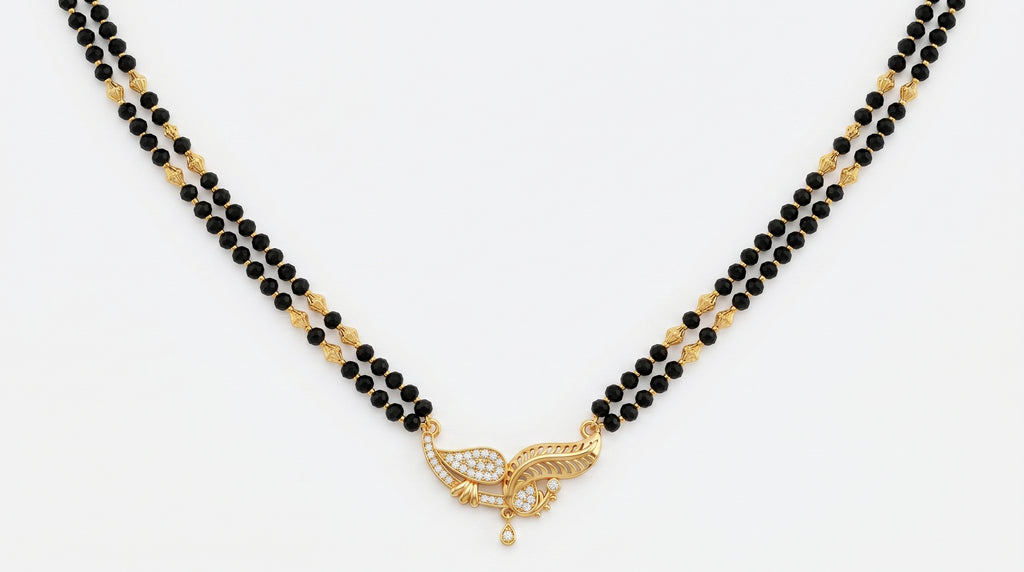 Golden Feather Dual-Line Mangalsutra