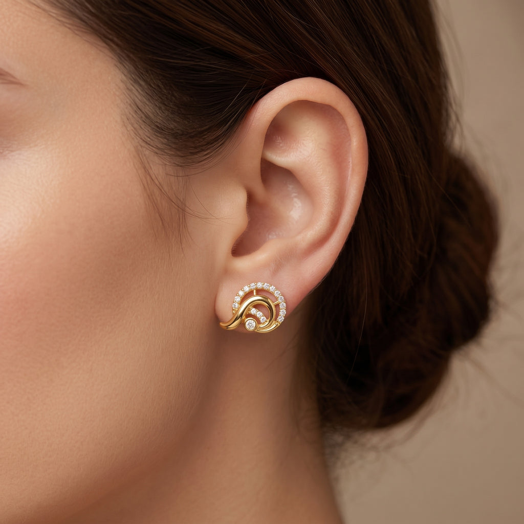 Aurora Swirl Stud Earrings