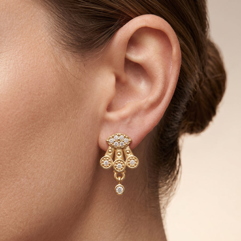 Fan Drop Earrings