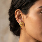 Ruby Bloom Drop Earrings