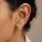 Floral Sparkle Drop Earrings