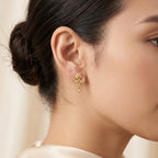 Floral Crystal Drop Earrings