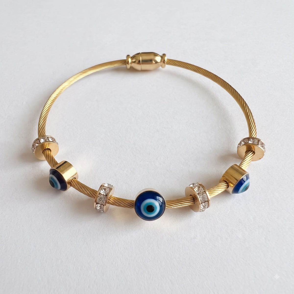 Blue Evil Eye Charm Bracelet