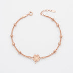 Rose Gold Clover Bead Bracelet