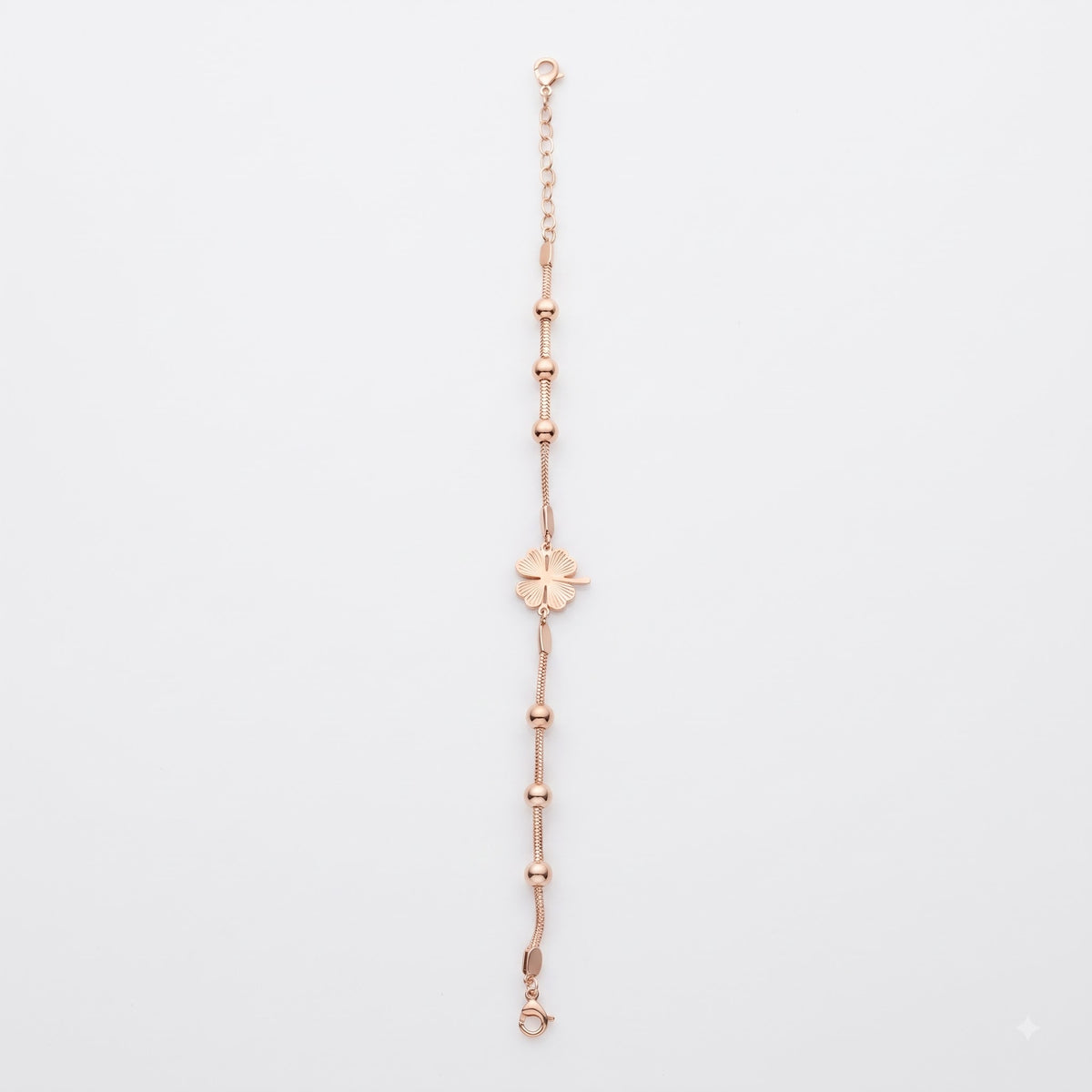 Rose Gold Clover Bead Bracelet