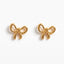 Golden Bow Knot Stud Earrings