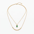 Emerald Luxe Double-Layer Necklace