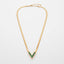 Emerald V-Shape Herringbone Necklace