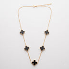 Black Clover Charm Necklace