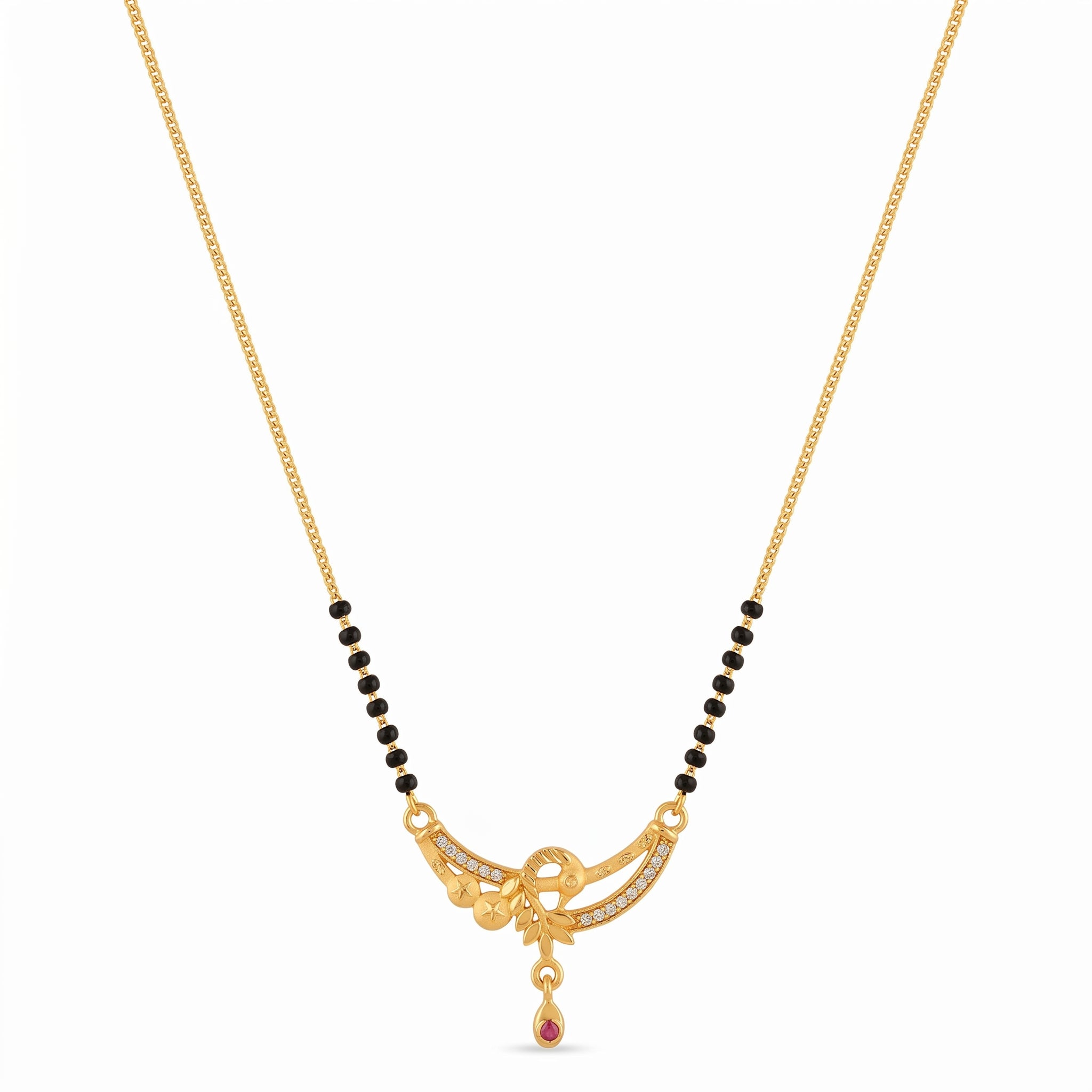 Aarohi Leaf Charm Mangalsutra