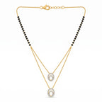 Elegant Dual Oval Layered Mangalsutra Necklace