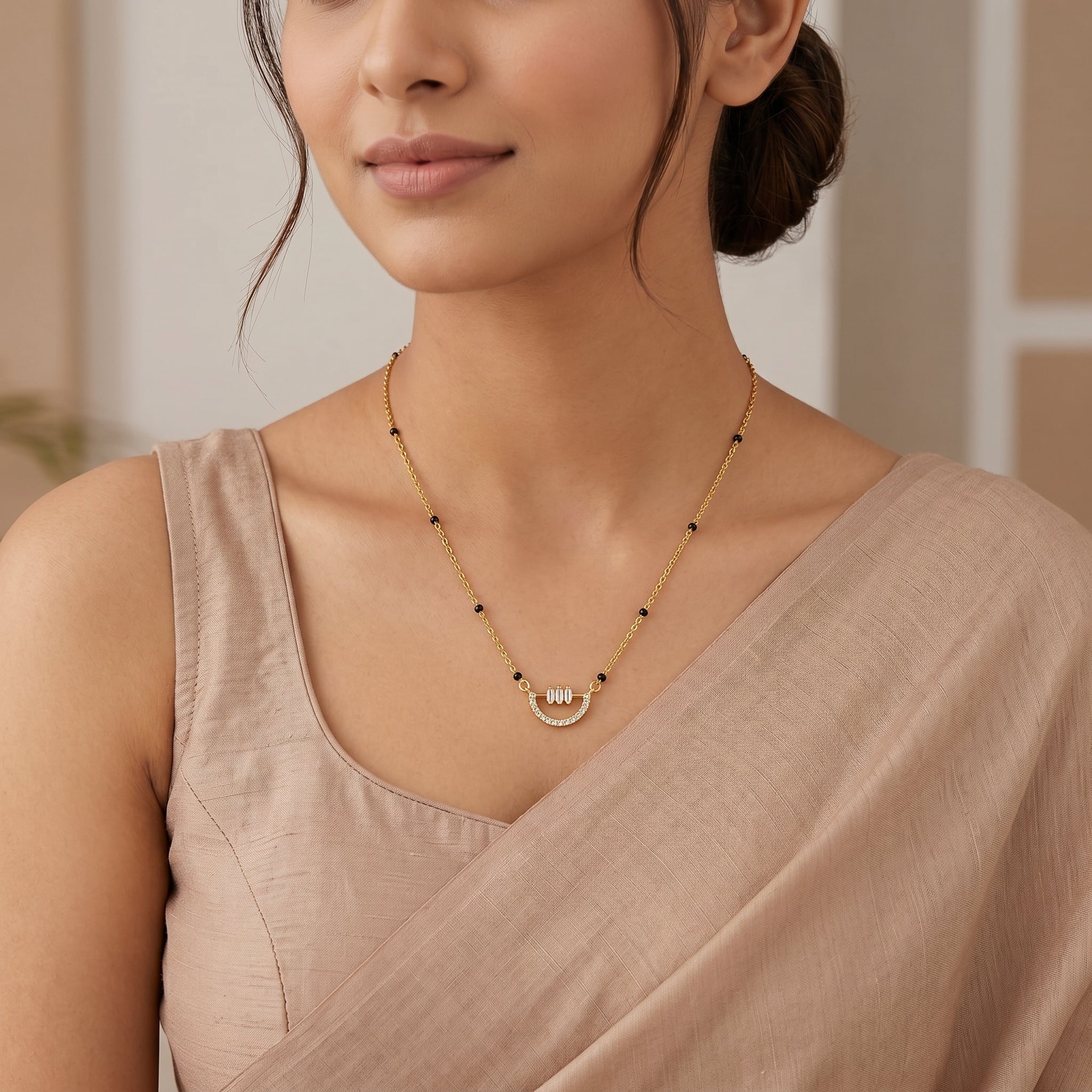 Celestia Curve Mangalsutra Secondary image