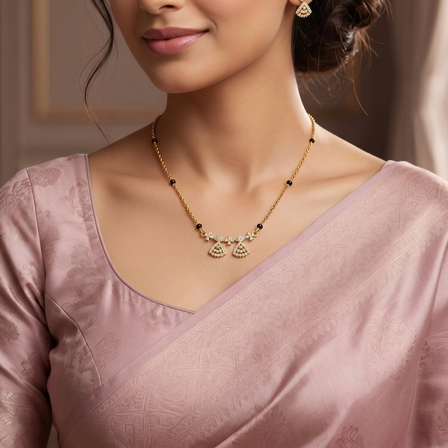 Twin Blossom Grace Mangalsutra Secondary image