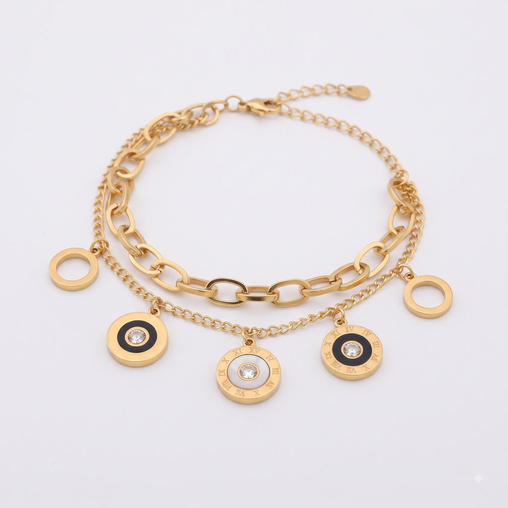 Roman Luxe Charm Bracelet