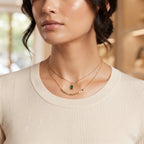 Emerald Luxe Double-Layer Necklace