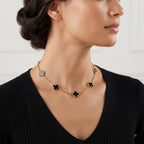 Black Clover Charm Necklace