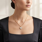 Pearl Clover Charm Necklace