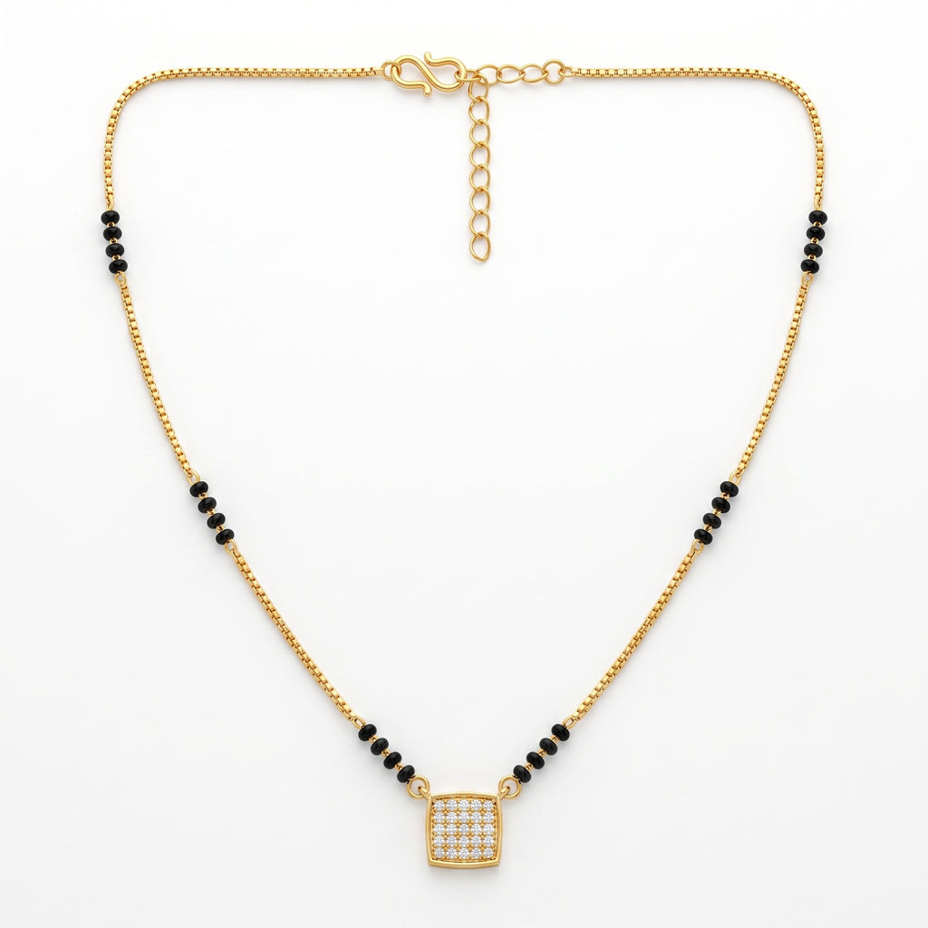 Square Pavé Mangalsutra