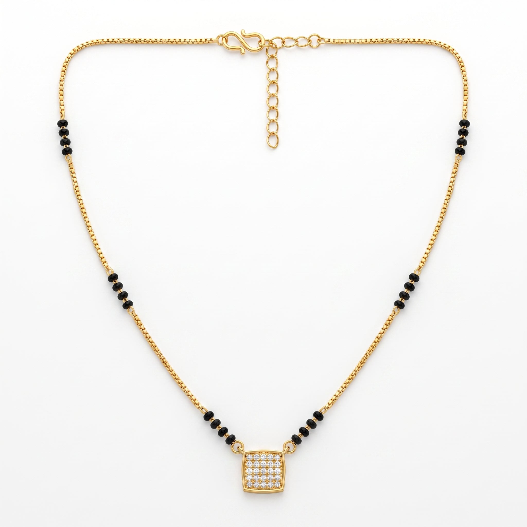 Square Pavé Mangalsutra