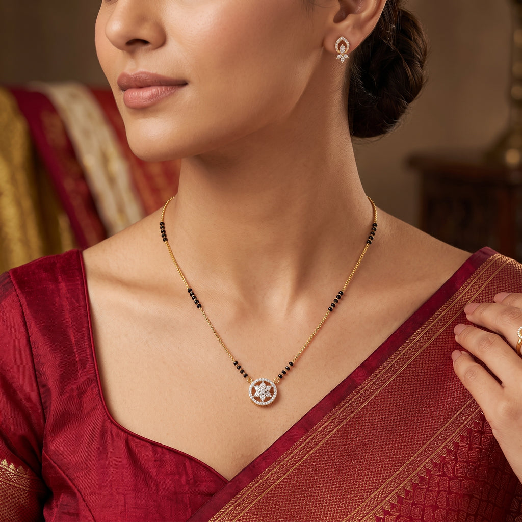 Circular Floral Mangalsutra