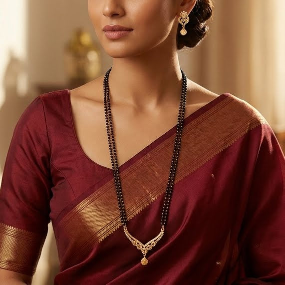Noir Pearl Grace Mangalsutra Secondary image