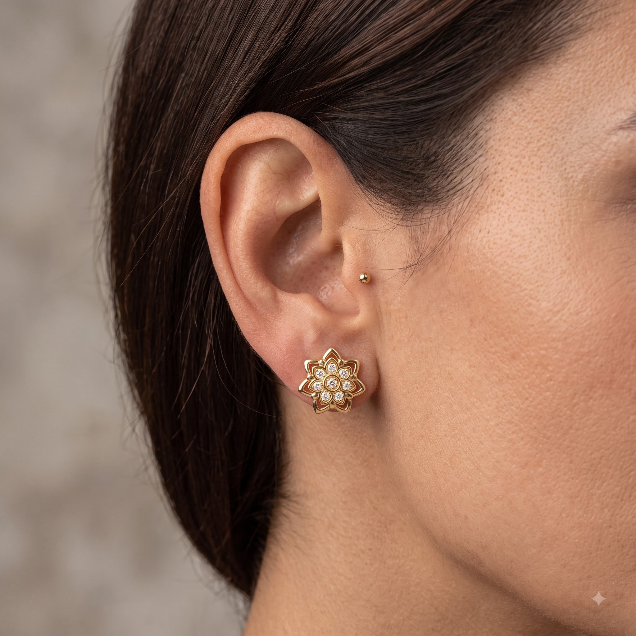 Radiant Blossom Star Studs Secondary image