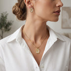 Golden Rose Elegance Necklace Set
