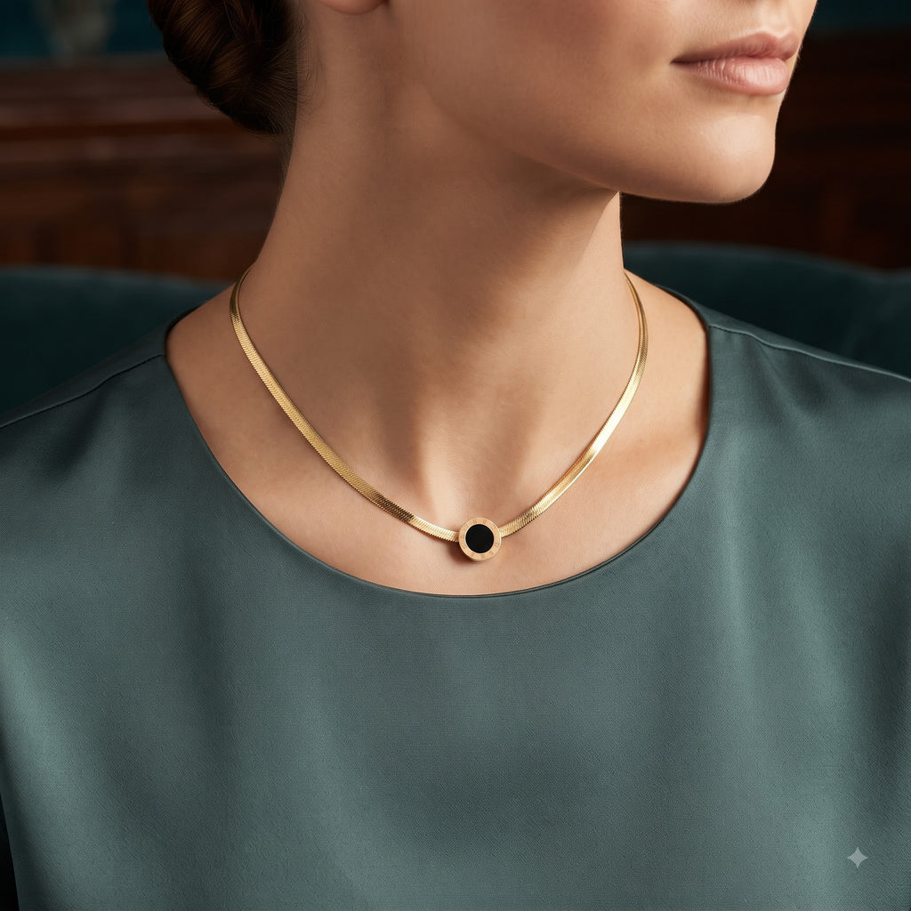 Celestial Roman Disc Necklace